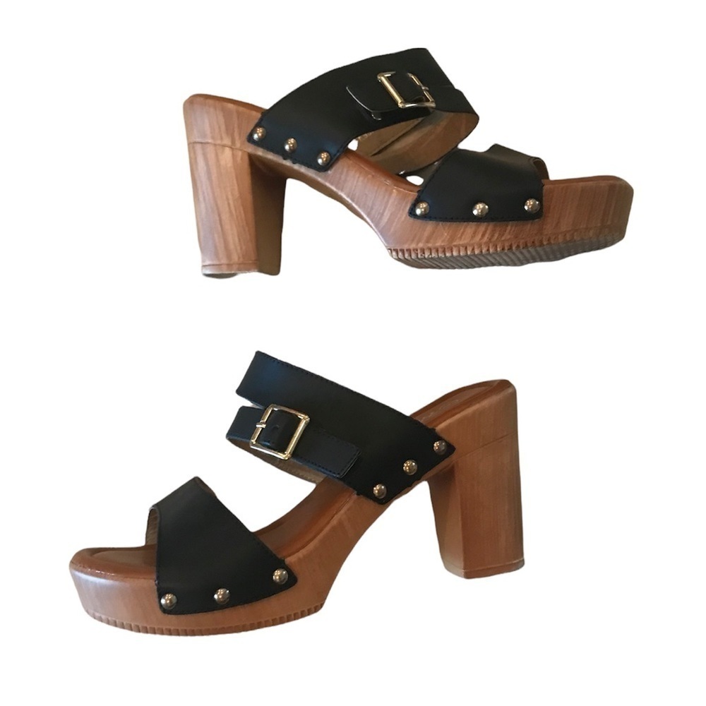 Herstyle Women’s Black Strappy Buckle Sandals Size 6